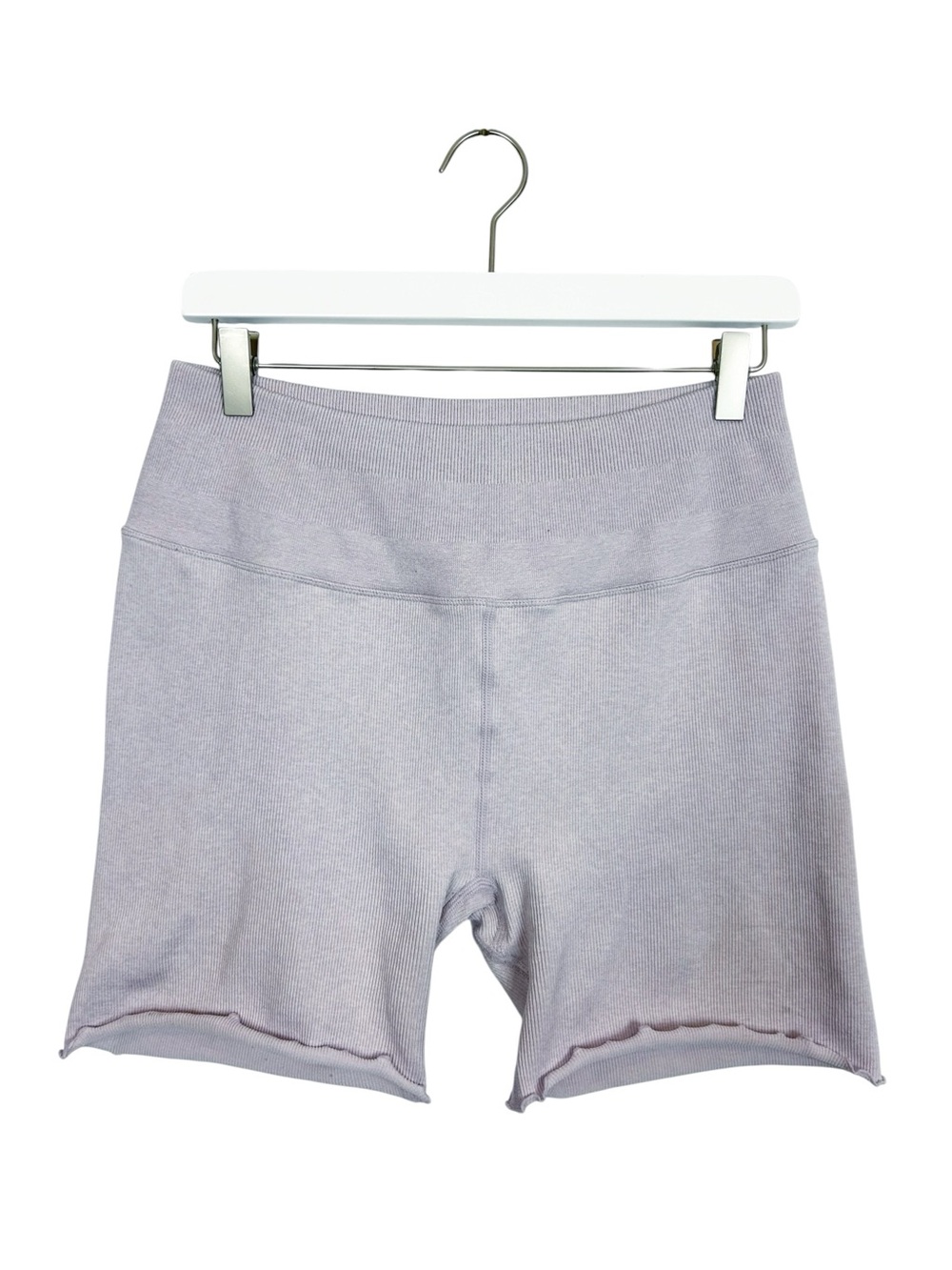 Spiritual Gangster Ribbed Lavender Bike Shorts Size M/L Ruffle Hem